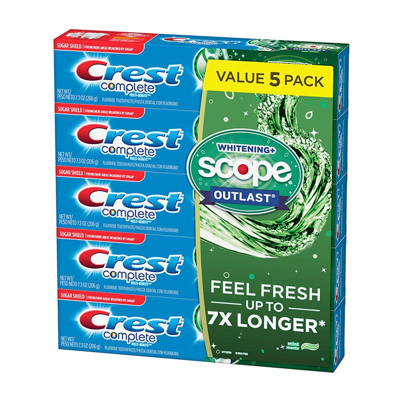 crest complete herbal mint toothpaste